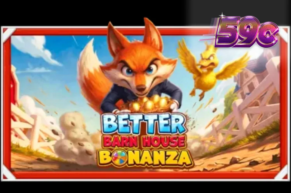 Interface colorida do slot Better Barn House Bonanza com personagens de animais de fazenda.